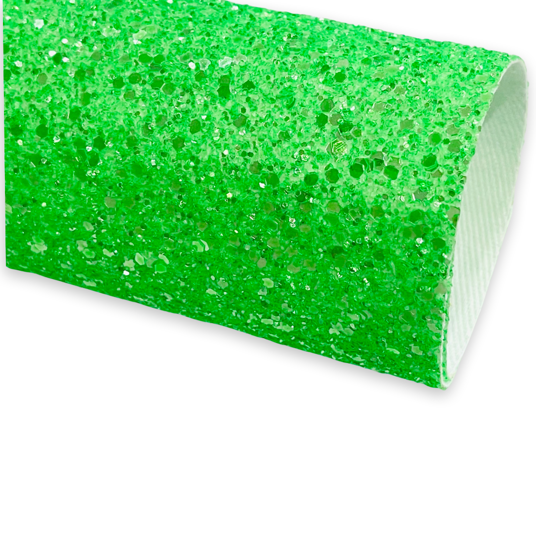 Lime Slime Green Frosty Glitter Canvas