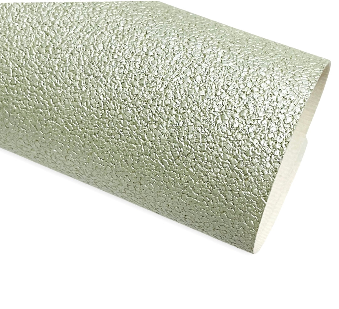 Pastel Green Glitter Pebble Faux Leather ~ perfect for button earring making