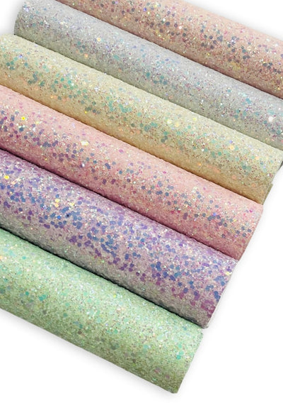 Glitter Kiss Chunky Glitter Leatherette - 6 Sheet Bundle