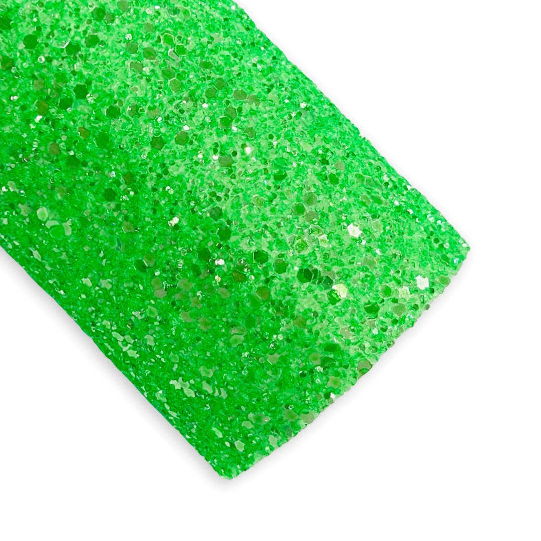 Lime Slime Green Frosty Glitter Canvas