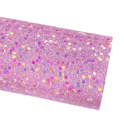 Purple Pastel Kisses Chunky Glitter Leather