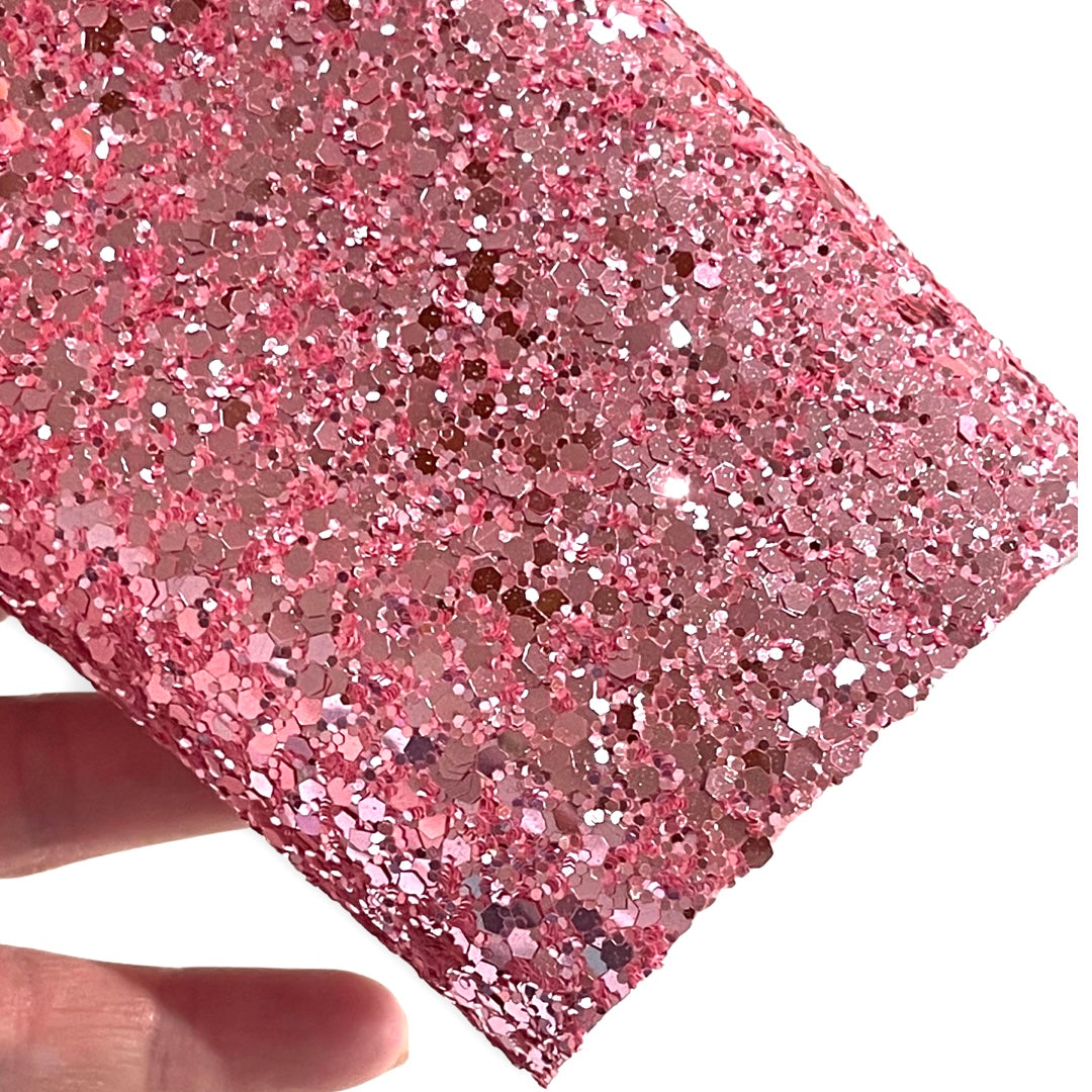 Pink Wish Chunky Glitter Leather