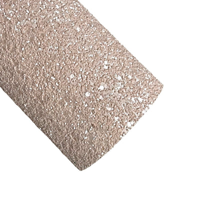 Light Pink Pearl Matte Chunky Glitter Leather