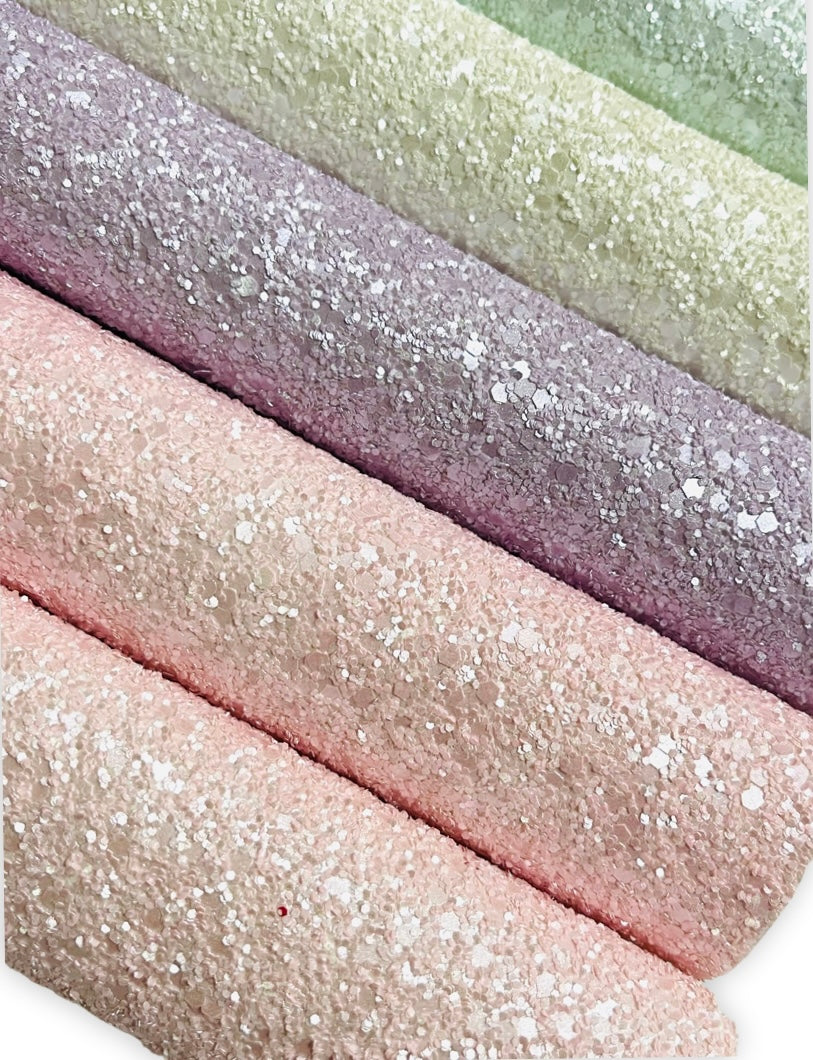 Pretty Pearls Matte Chunky Glitter Bundle - 7 Sheet Set