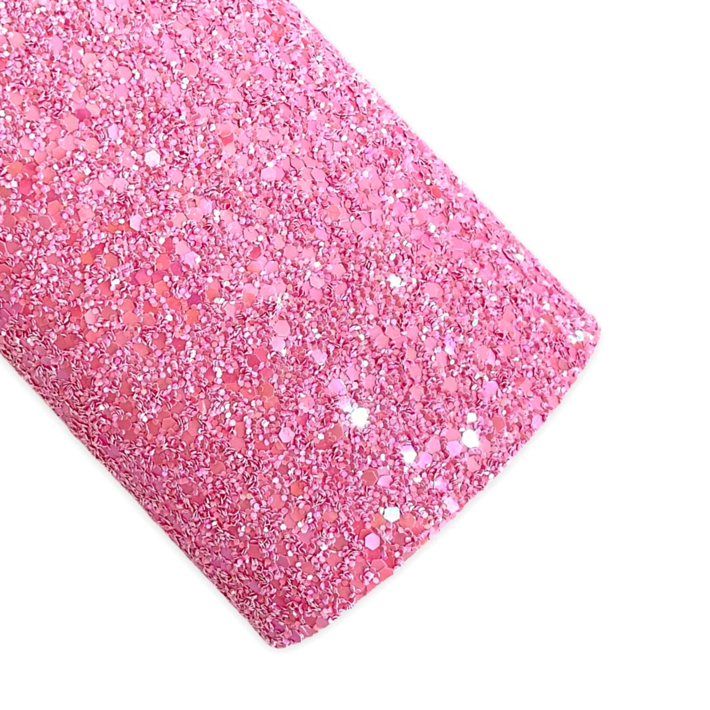 Beauty Pink Chunky Glitter Leather