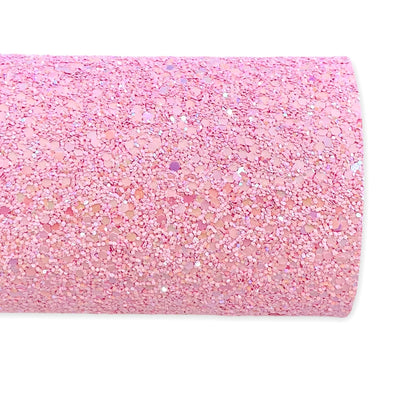 Sweet Pink Chunky Glitter Leather