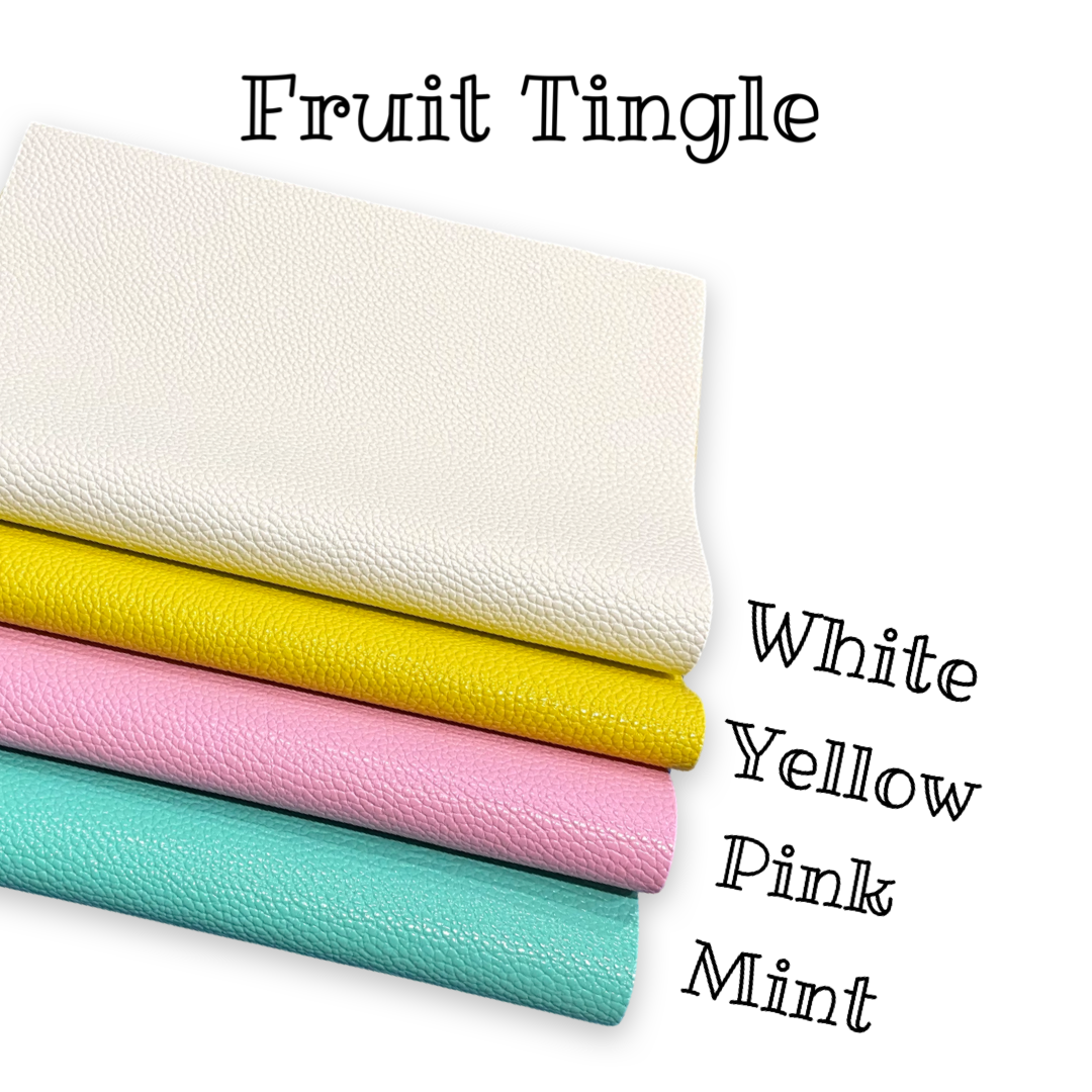 White Fruit Tingle Faux Leatherette