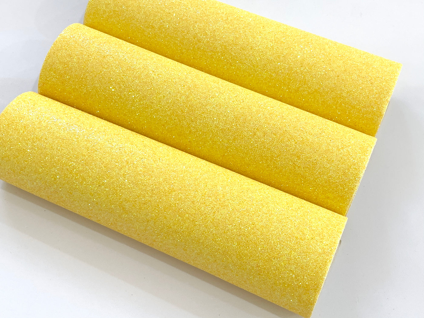 Fine Glitter Fabric Sheet in Yellow 20 x 34cm Sheet