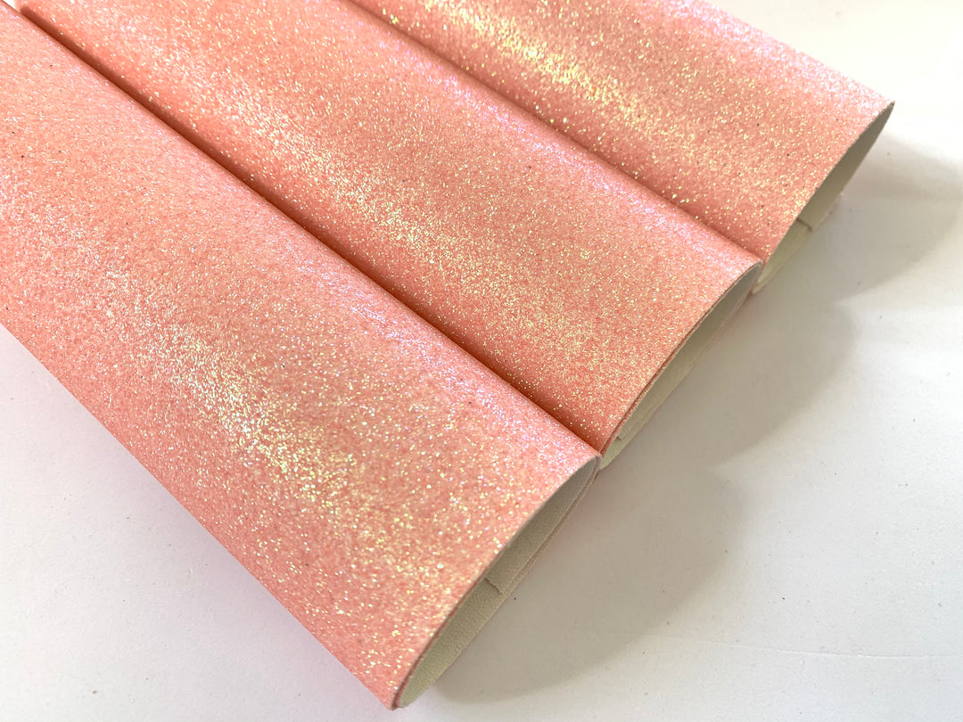 Feuille de tissu à fines paillettes en rose ballet, feuille de 20 x 34 cm