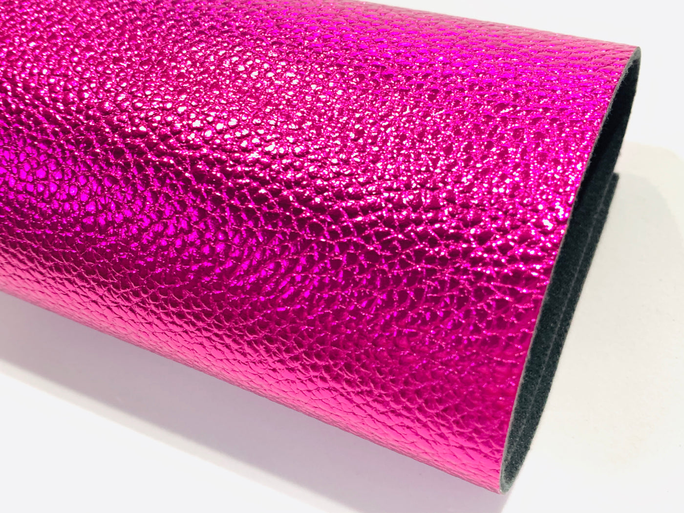 Magenta Metallic Leatherette 1.2mm Faux Leather Sheet A4