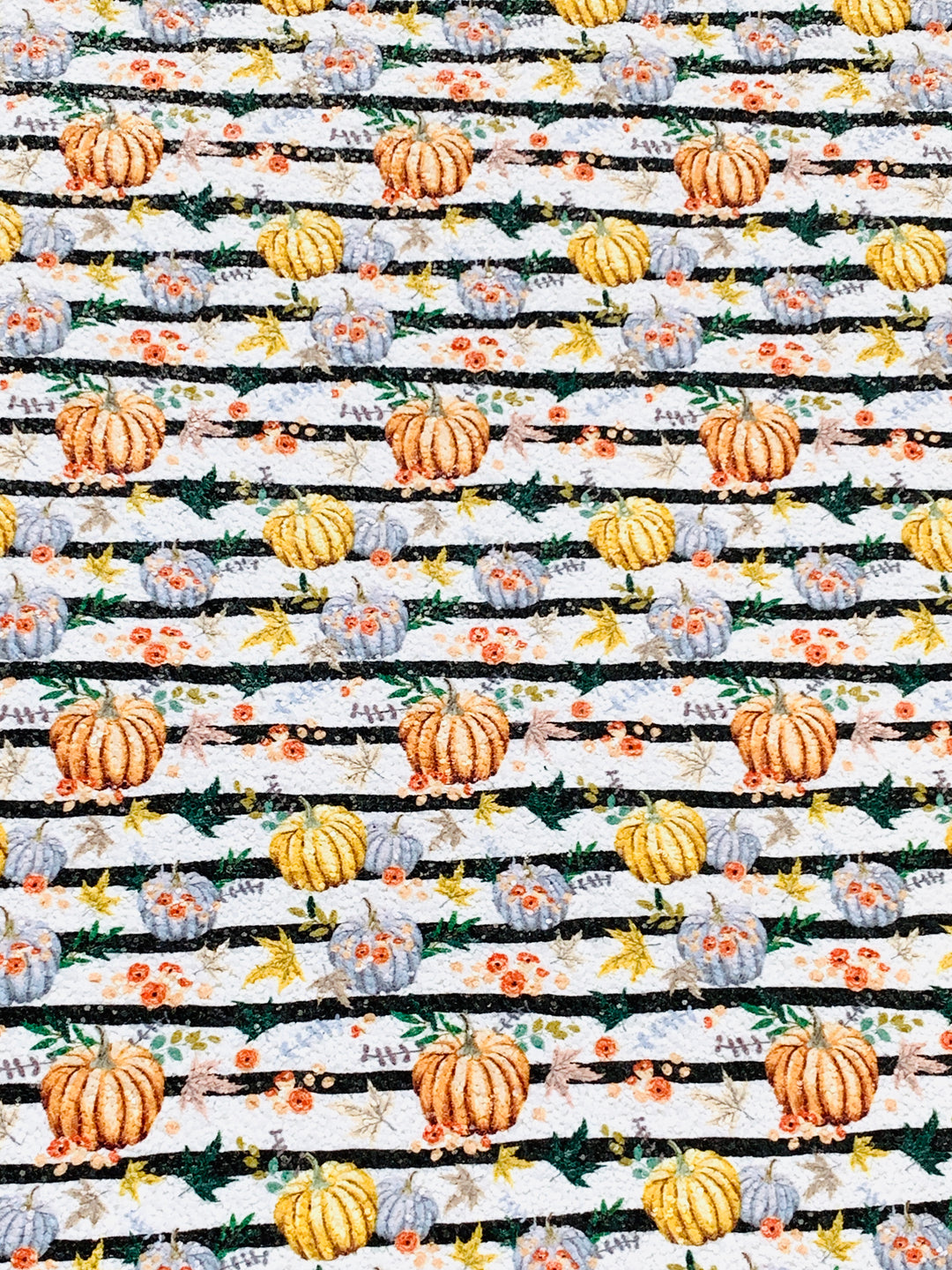 Halloween Pumpkins Chunky Glitter Fabric