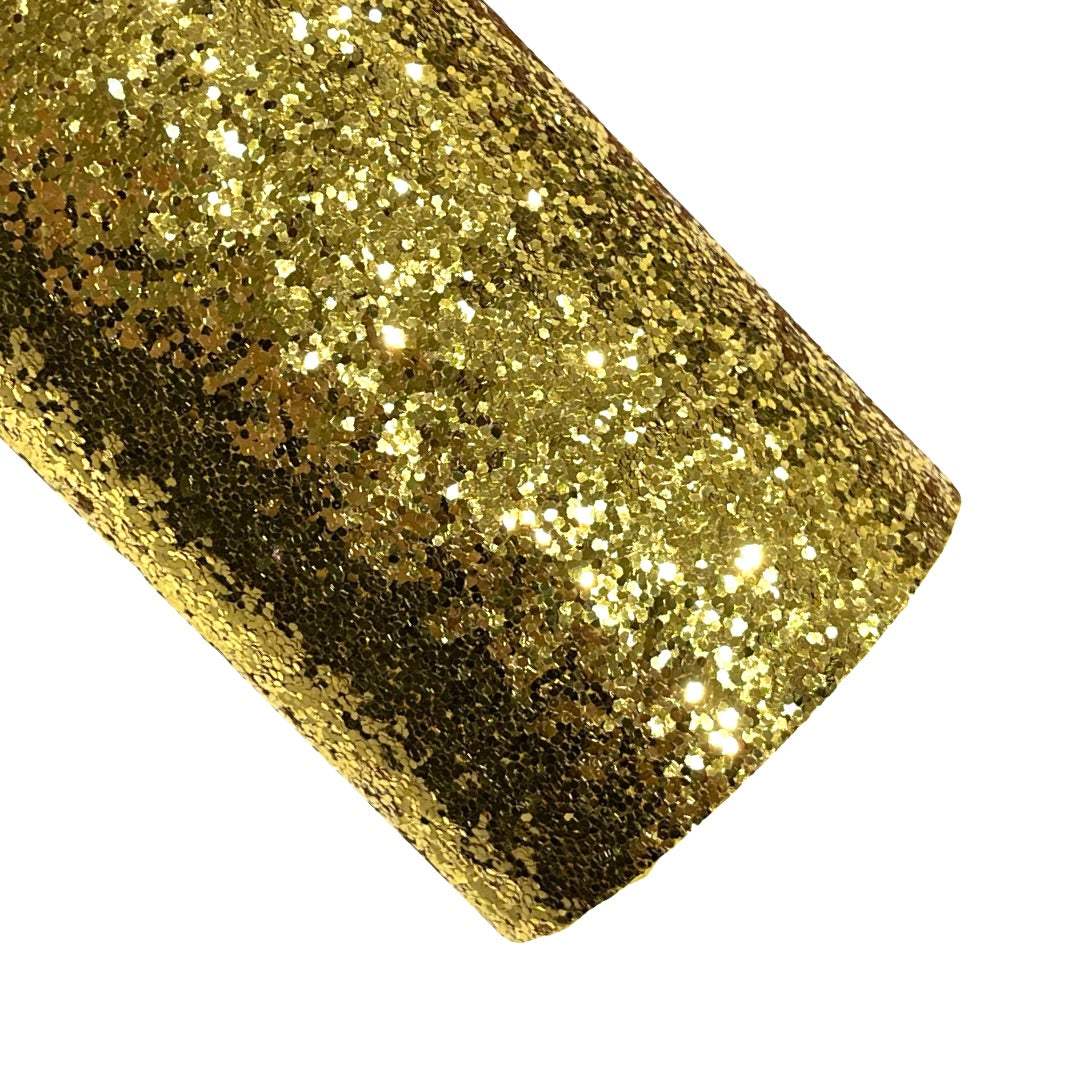 Luxe Yellow Gold Matching Back Chunky Glitter