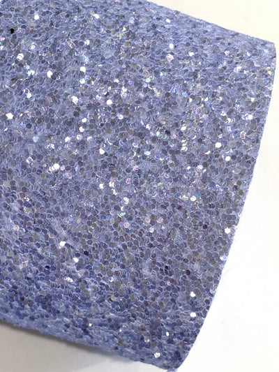 Cornflower Blue Sparkle Glitter Canvas Fabric Sheet