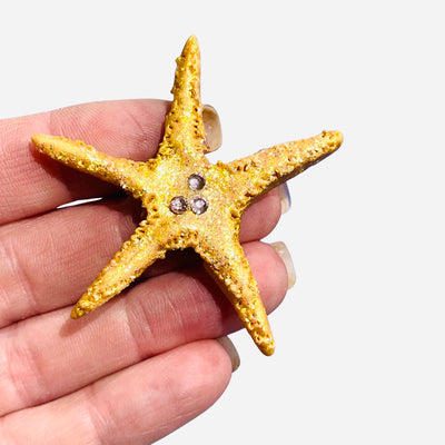 Gold Shells and Starfish Bow Clay Embellishments