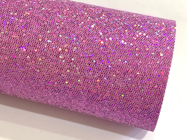 Ritzy Glitz Pale Purple Sparkle Glitter Fabric A4 Sheet