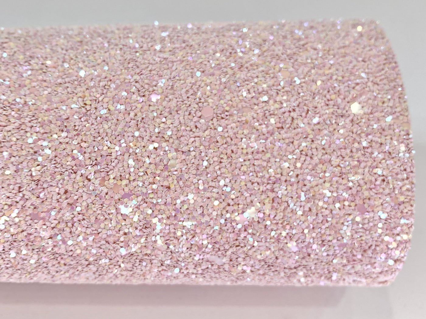Precious Pink Chunky Glitter Canvas Fabric Sheet
