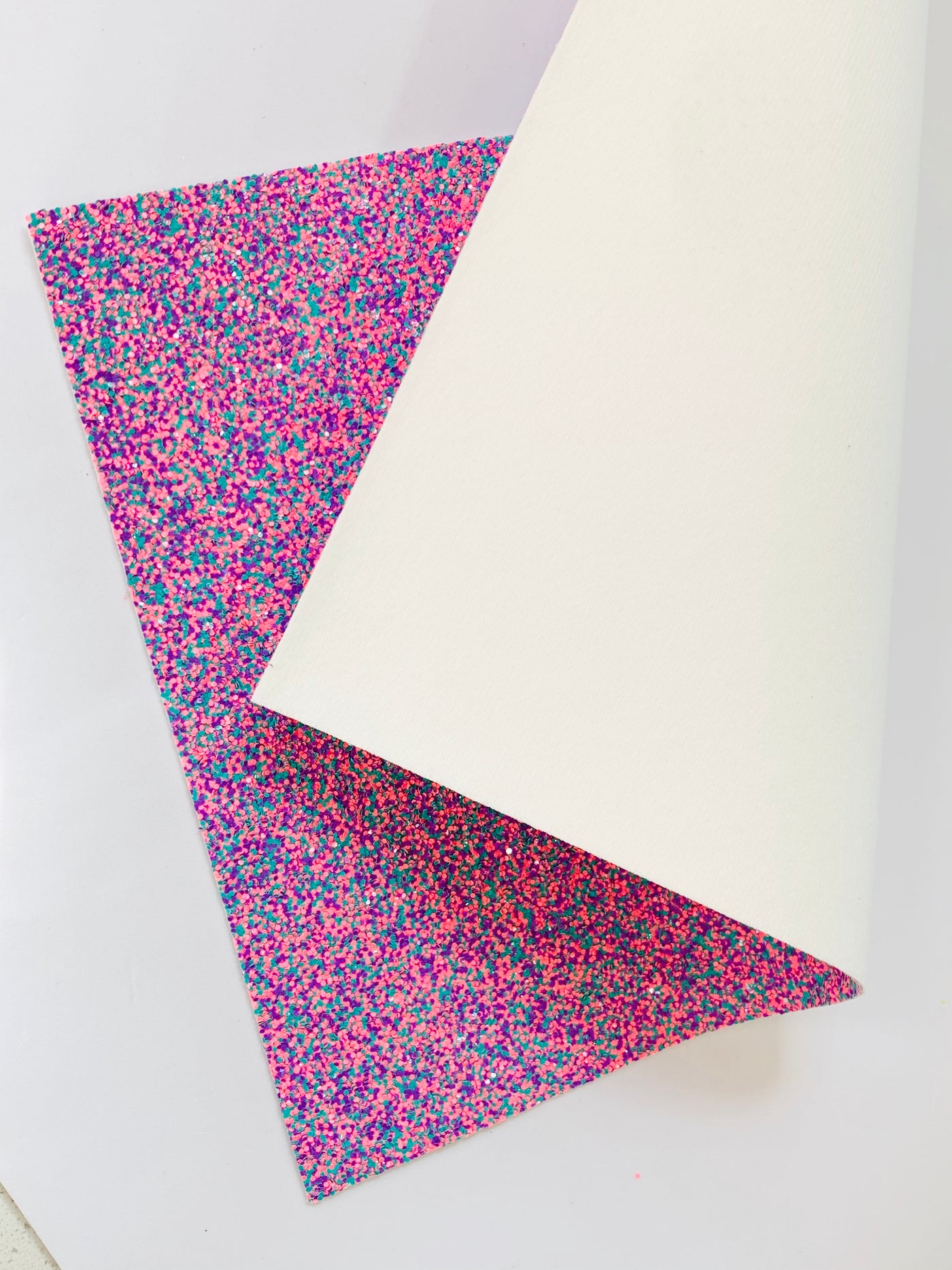 Summer Fiesta Pink Purple Jade Chunky Glitter Fabric Sheet