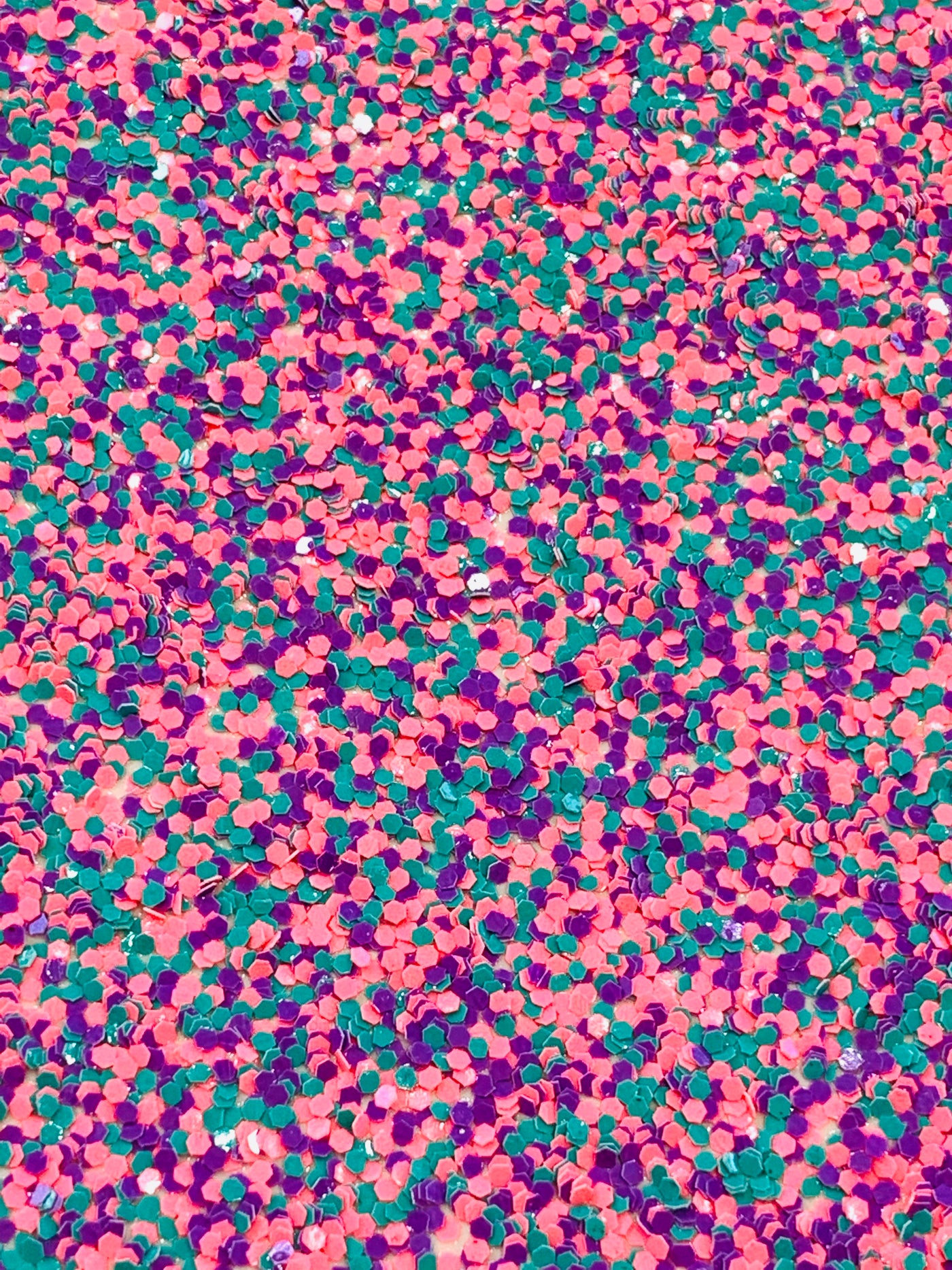 Summer Fiesta Pink Purple Jade Chunky Glitter Fabric Sheet