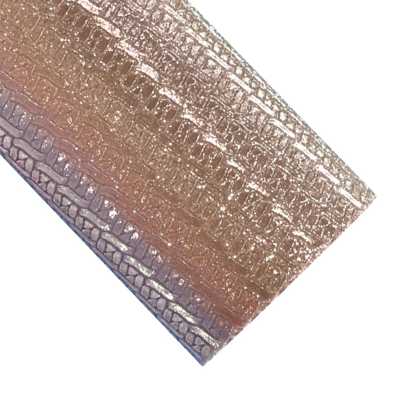 Rose Gold Weave Embossed Leatherette