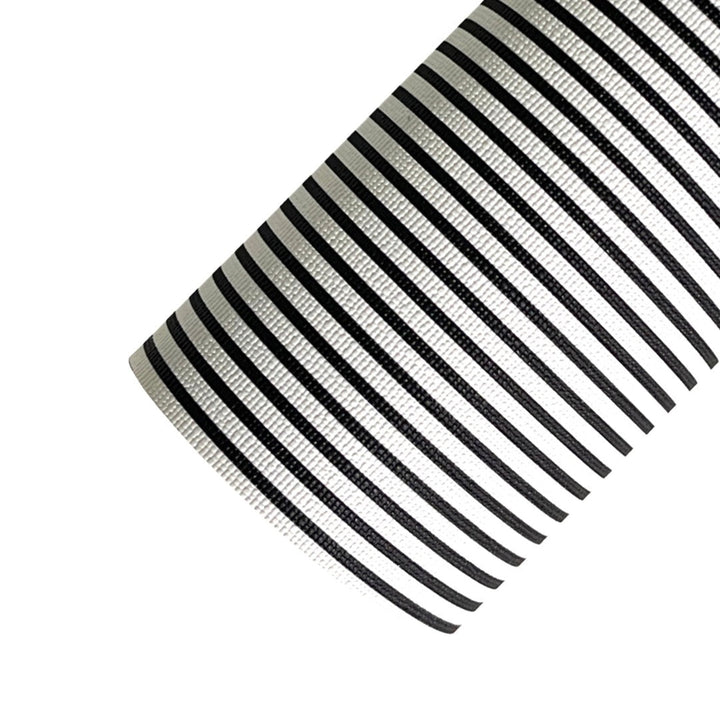 Textured Black White Stripe Faux Leatherette