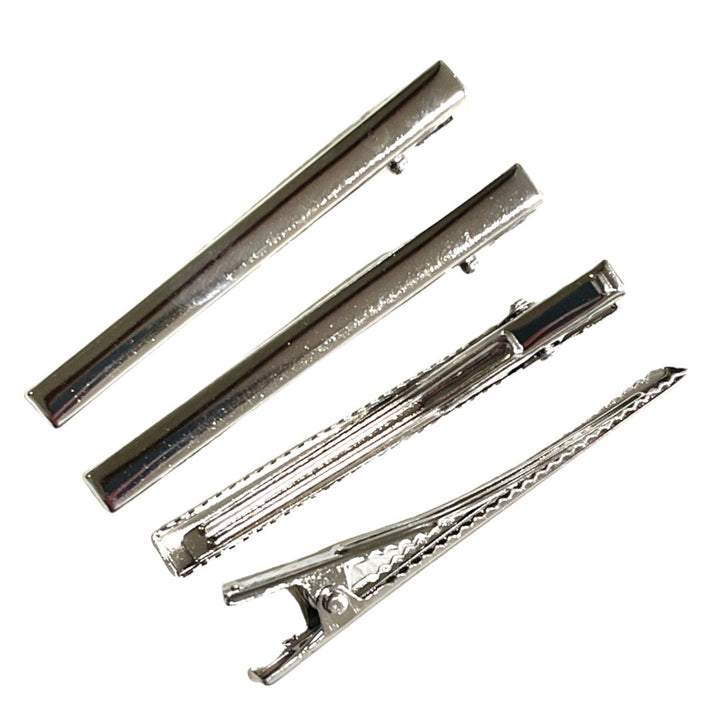 60mm Slim Silver Metal Hair Clips with Teeth - Skinny Alligator Clips - 60x6x11mm - 10 or 50 Pack
