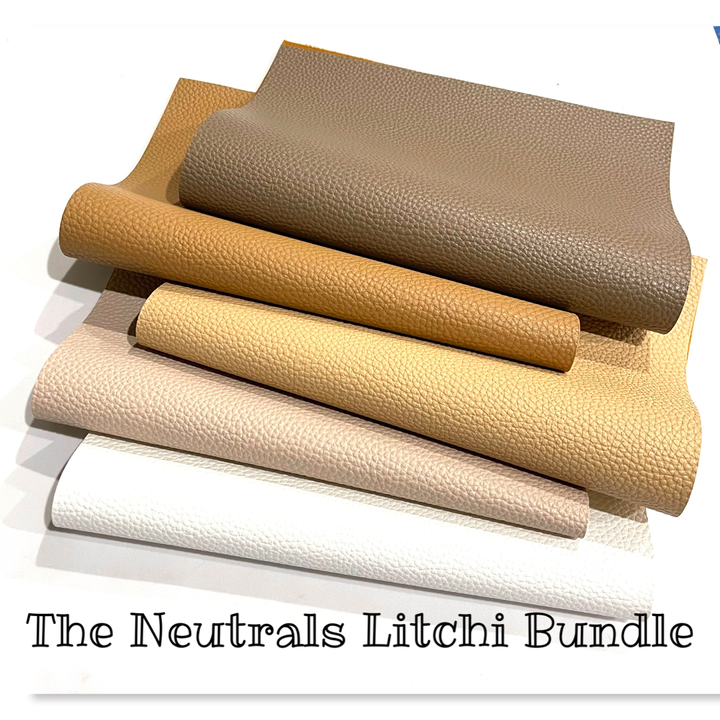 Essential Neutrals Litchi Leatherette Bundle 5 Sheets