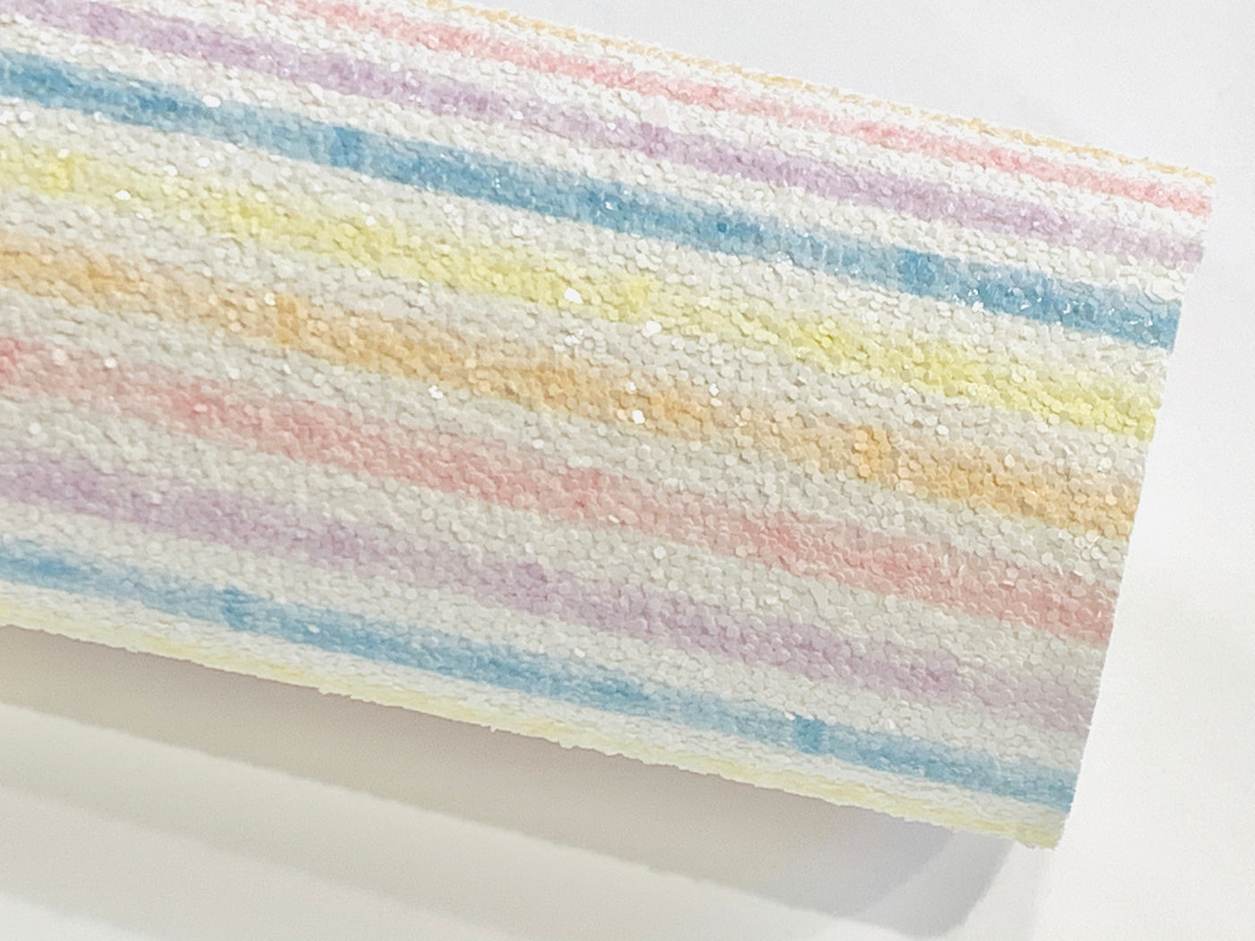 Pastel Stripes Chunky Glitter Fabric Sheets