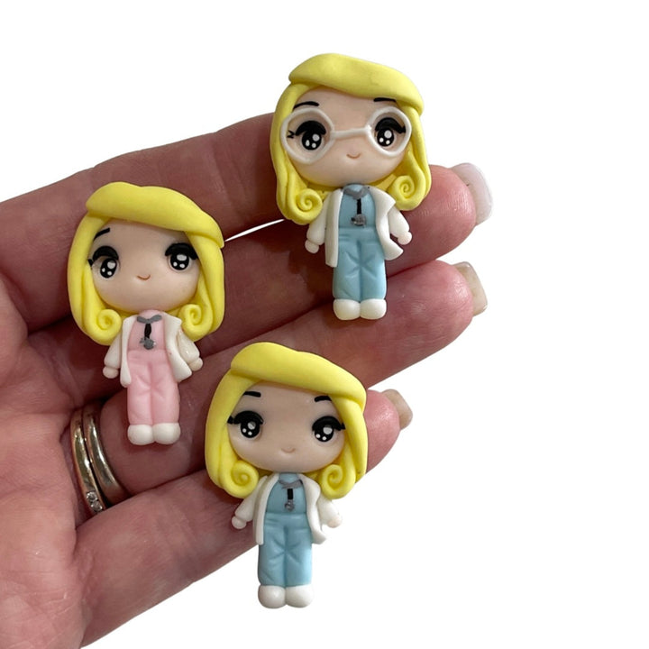 Female Medical Doctors Bow Clays  - Choice of 3 Styles - Gorgeous Maker