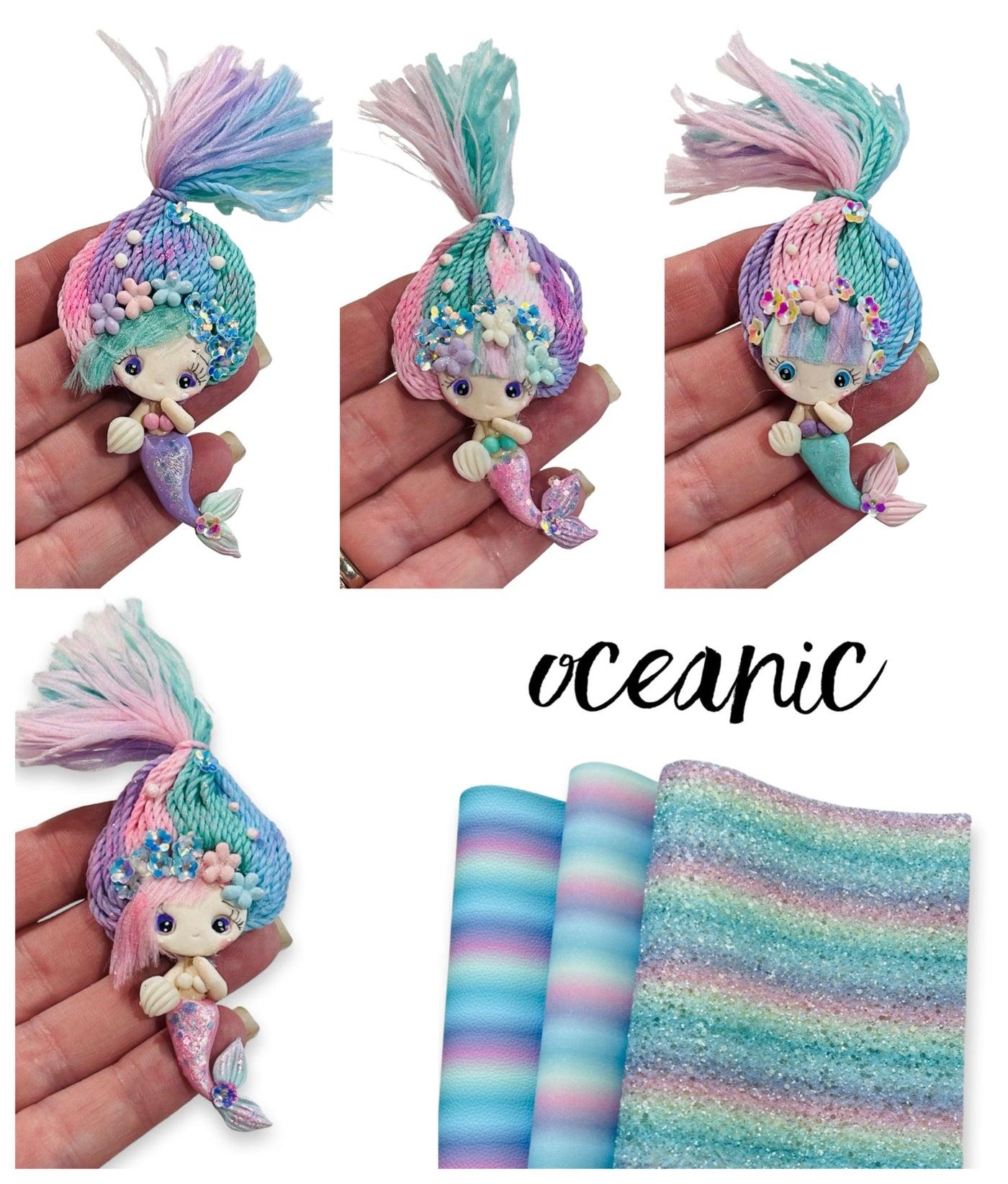 Enchanted Oceanic Mermaid Bow Clays