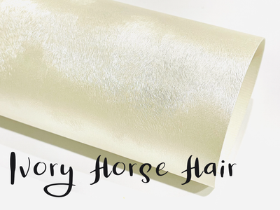 Ivory Horse Hair Textured Faux Leatherette