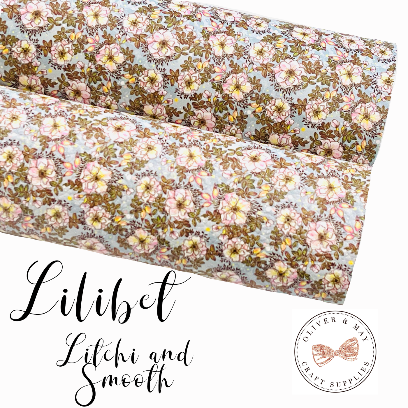 Lilibet Floral Print Faux Leatherette