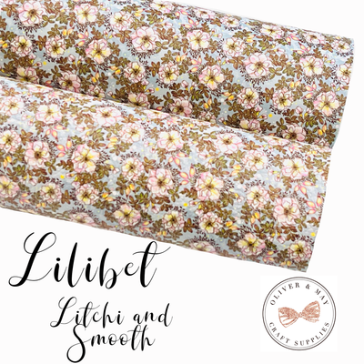 Lilibet Floral Print Faux Leatherette