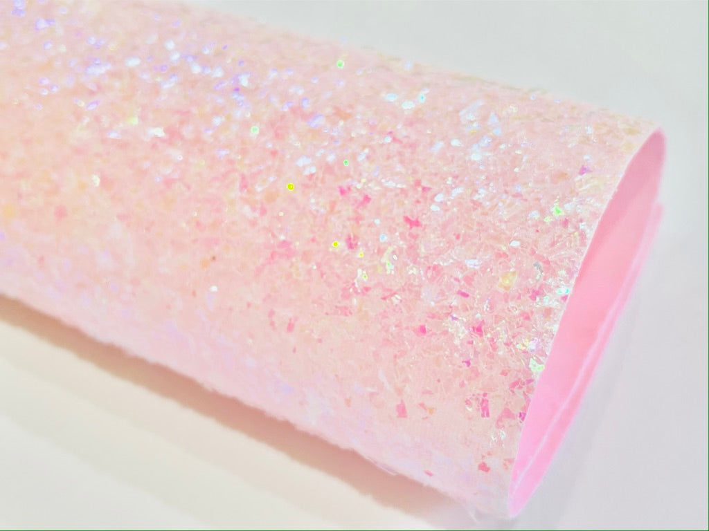 Pink Ice Style Glitter Fabric