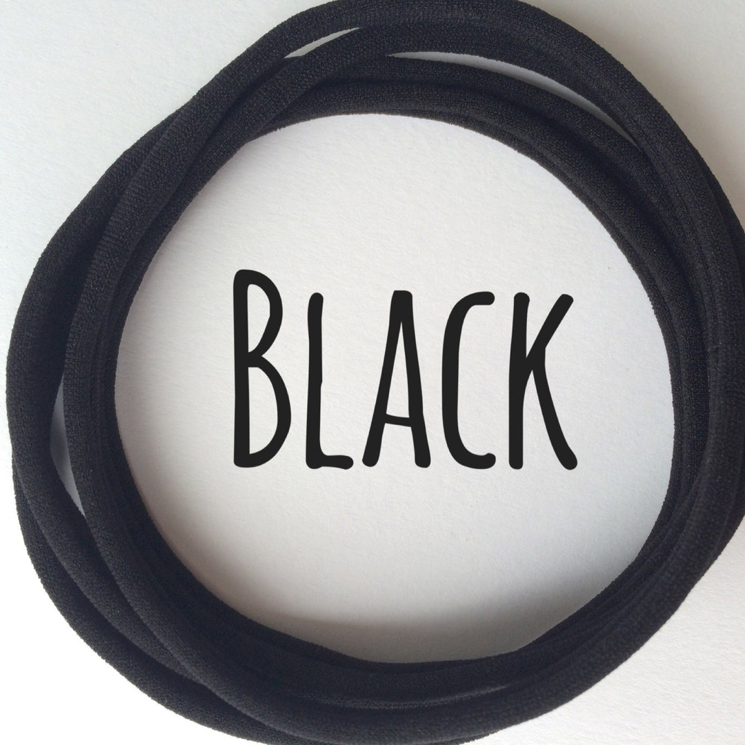 BLACK Dainties Bandeaux super doux de Nylon Headbands UK 