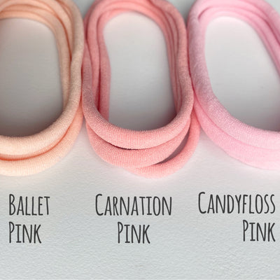 CANDYFLOSS PINK DAINTIES - Super soft headbands from Nylon Headbands UK