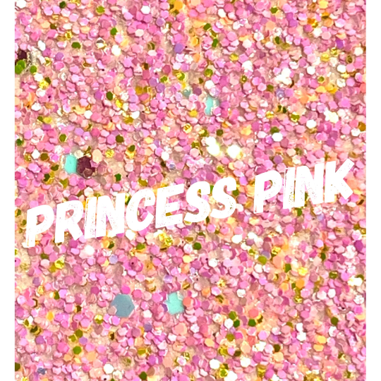 Princess Pink Multicolour Chunky Glitter Sheet