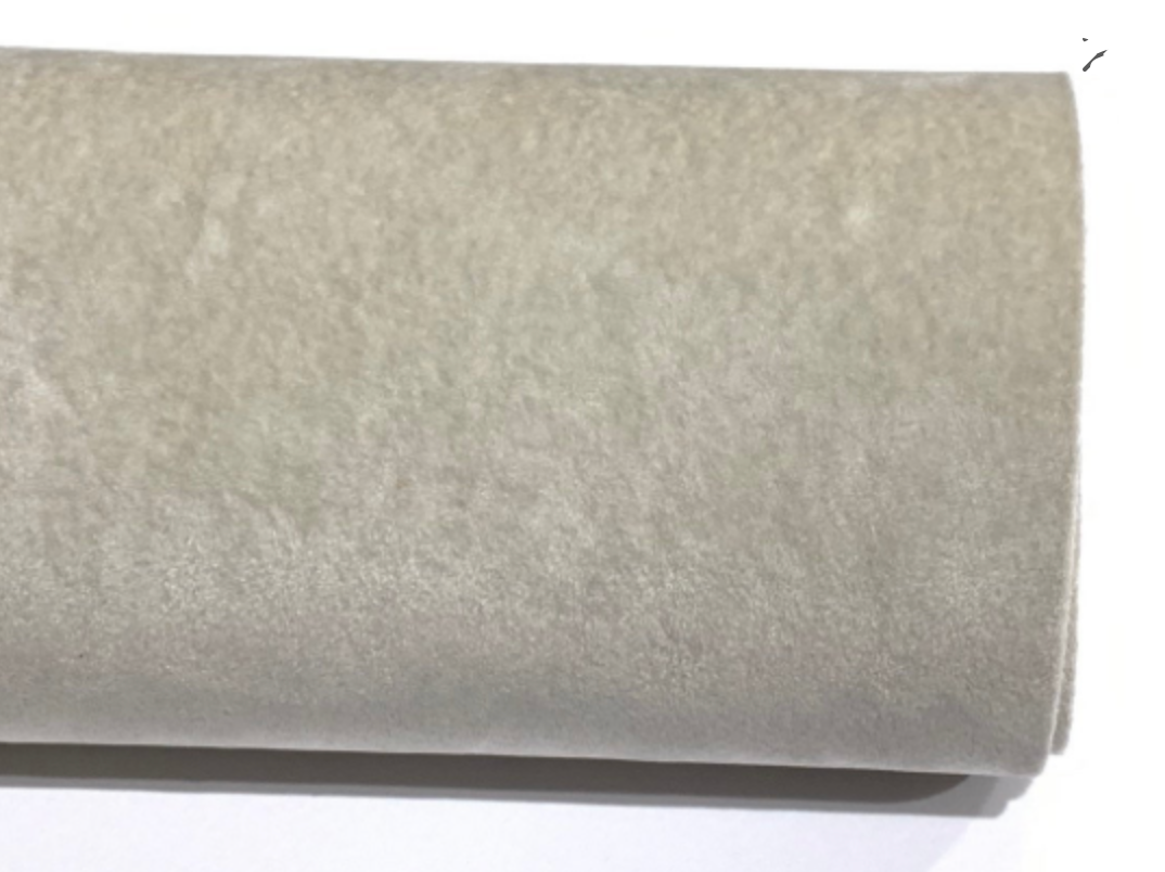 Pale Grey Velvet Fabric Sheet 0.9mm Sturdy for Bows