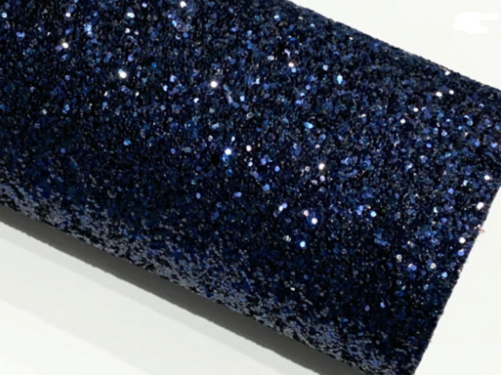 Navy Blue Chunky Glitter Leatherette - Also Available by the Roll