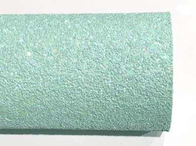 Ice Mint Green Chunky Glitter Fabric Sheet A5 or A4 Size Pastel Pale Green Mint Glitter Fabric