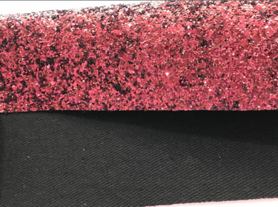 Marone Black Backed Chunky Premium Glitter Canvas Sheet 0.9mm Thick A4 Size