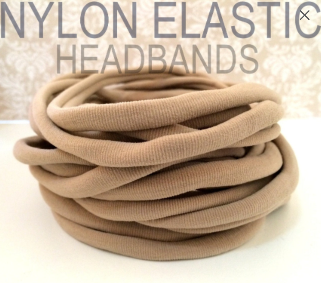 Wholesale Stretch Nylon Headbands 8mm One Size Fits All 30-34cm