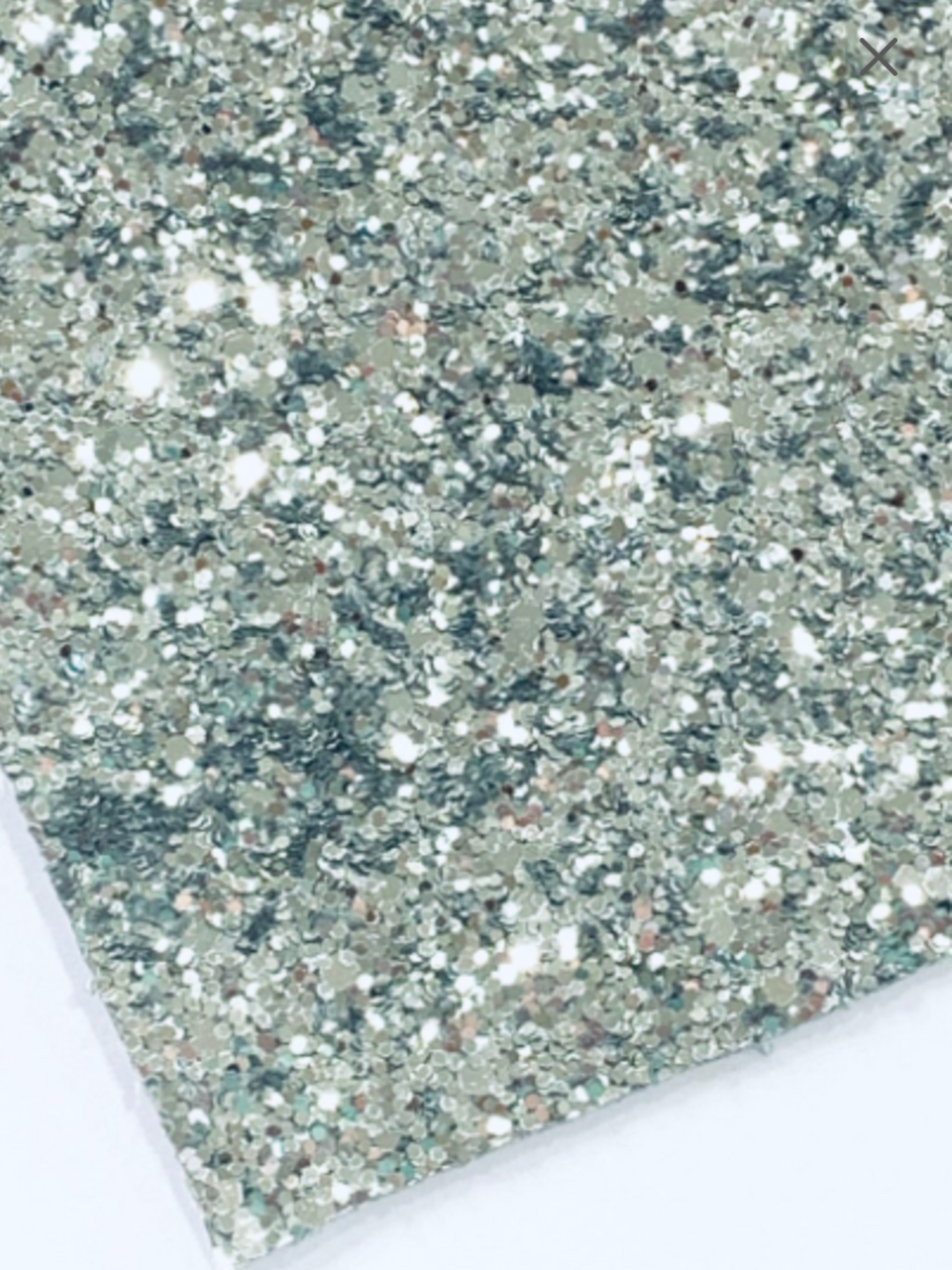 Silver Chunky Glitter Leatherette with Smooth Rear