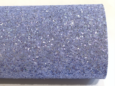Cornflower Blue Sparkle Glitter Canvas Fabric Sheet