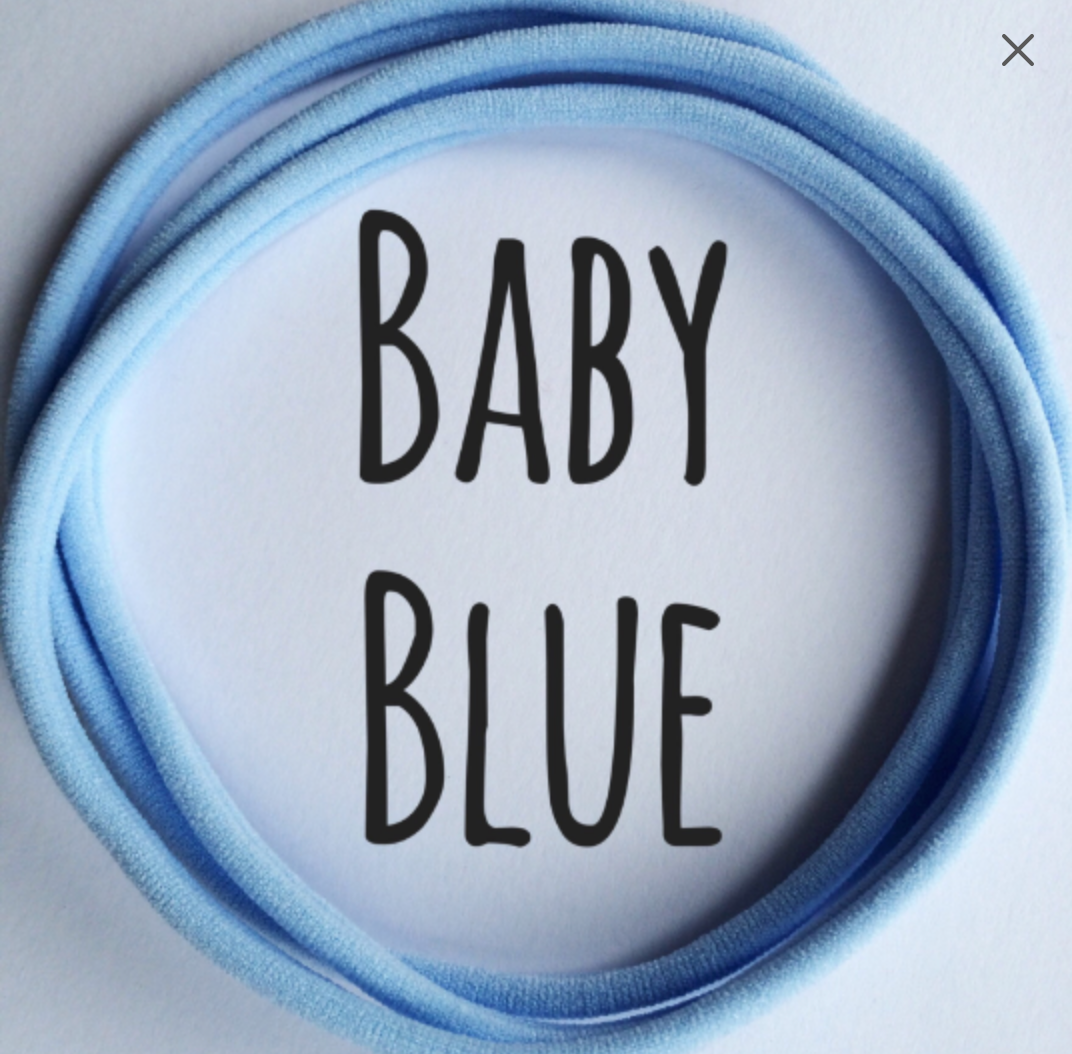 BABY BLUE Dainties Super soft headbands from Nylon Headbands UK