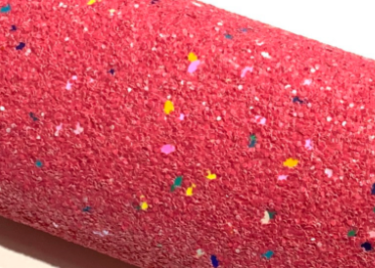 Raspberry Chunky Glitter Celebration Confetti Canvas