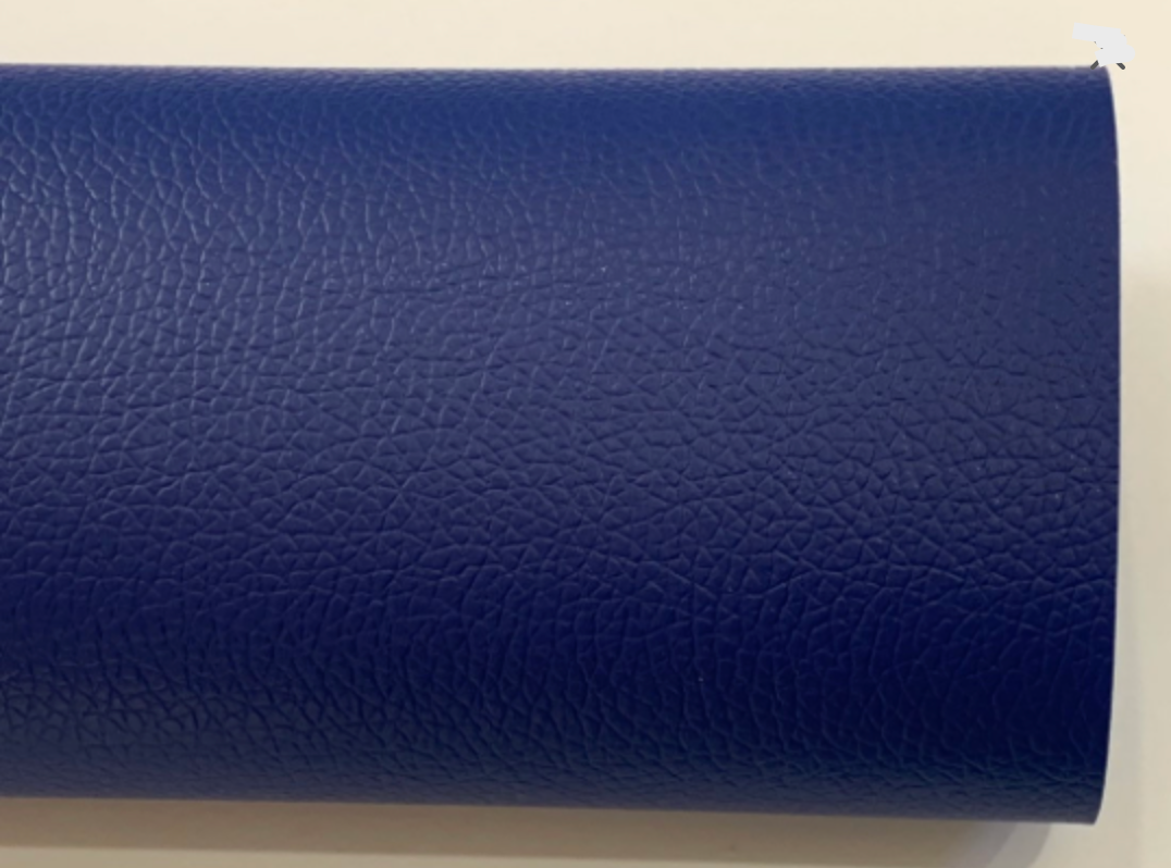 Navy Leatherette Fabric Thin 0.7mm