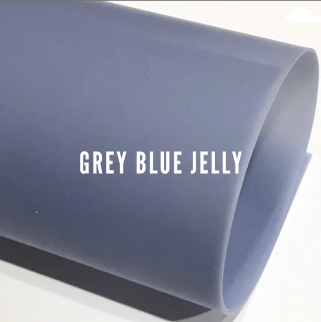 Grey Blue Jelly Soft Touch PVC Fabric A4 Sheets