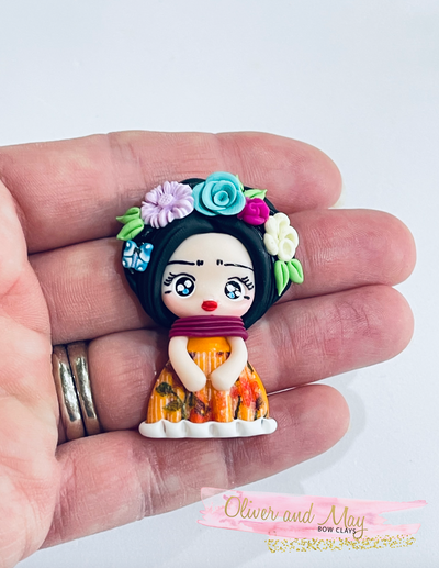Frida Bow Clay Embellishments