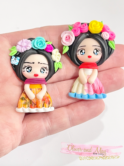 Frida Bow Clay Embellishments