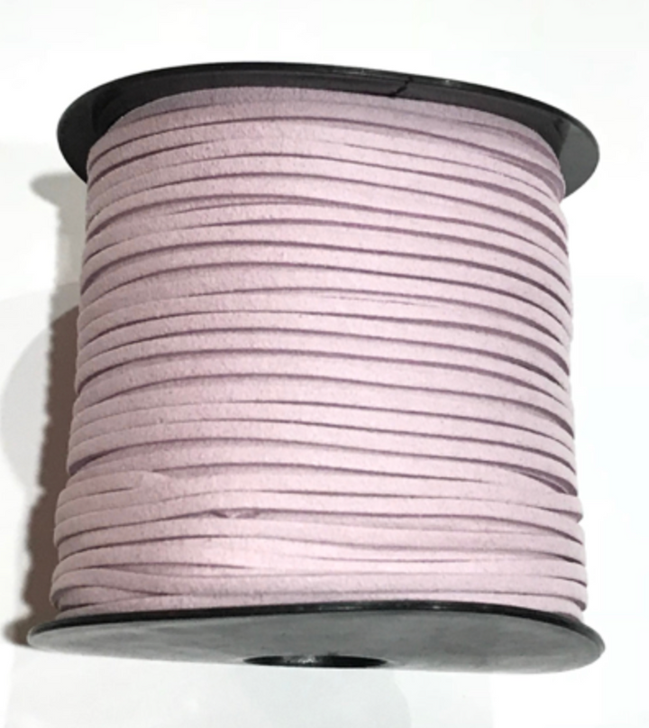 Lilac Faux Suede Cord - 5m - Lilac Pink Suede Cord